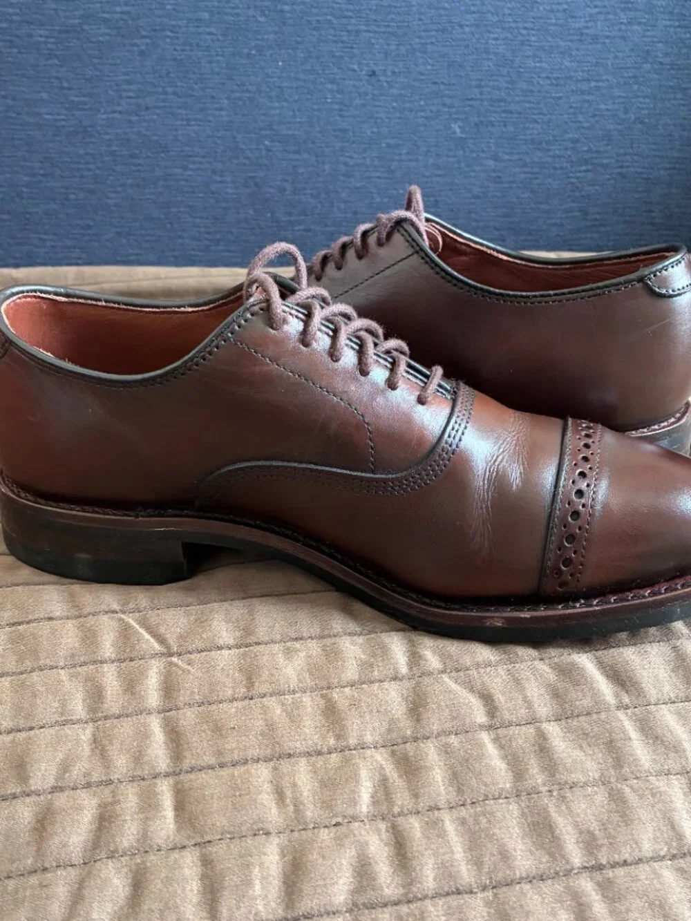 Allen Edmonds Fifth Avenue Oxford Dress Shoes Chili Leather Dainite Sole Men 6D
